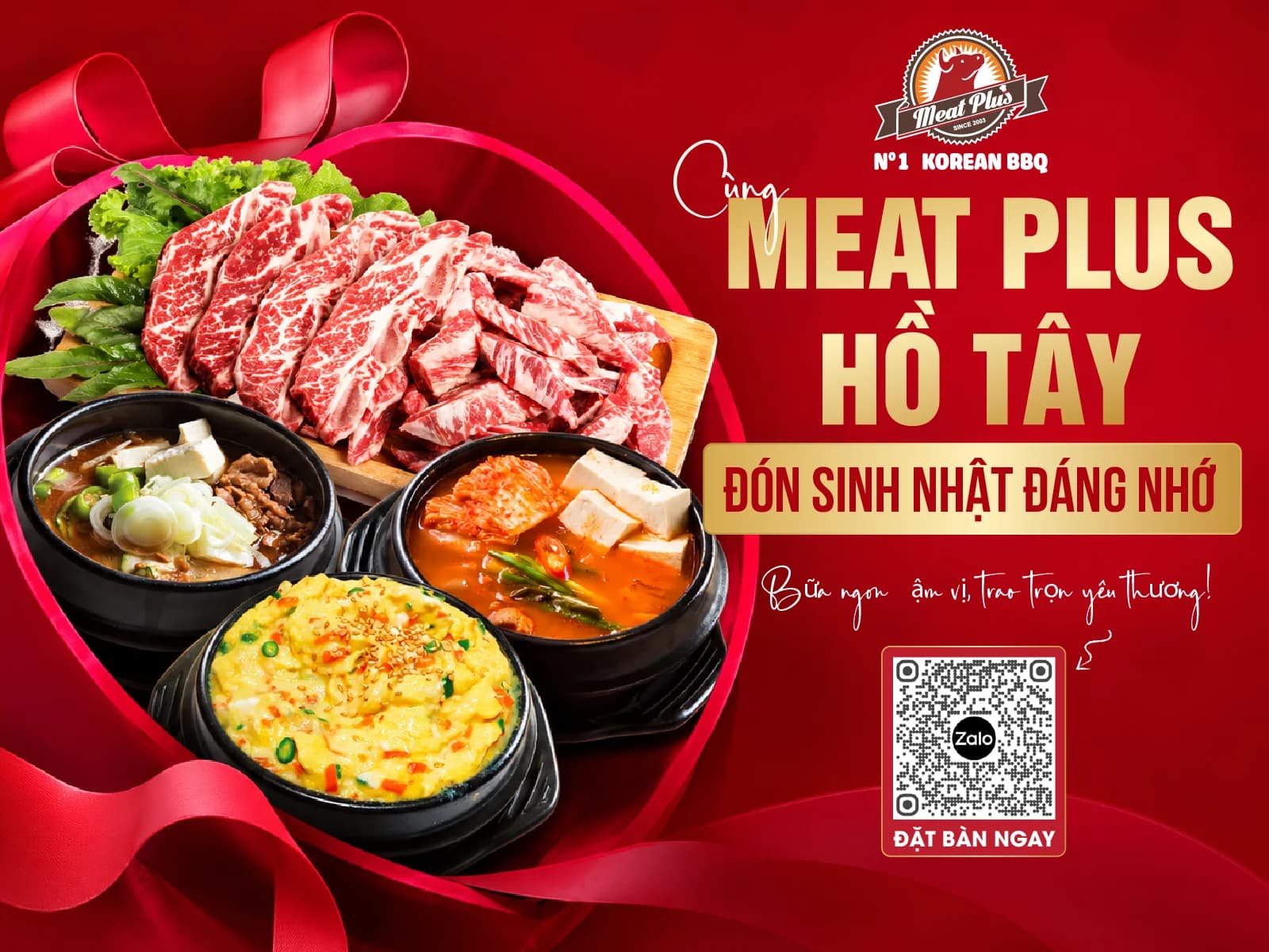 🎂 Sinh Nhật Tại Meat Plus Hồ Tây – Tiệc Nướng Hàn Quốc Với Đặc Quyền Hấp Dẫn! 🎁