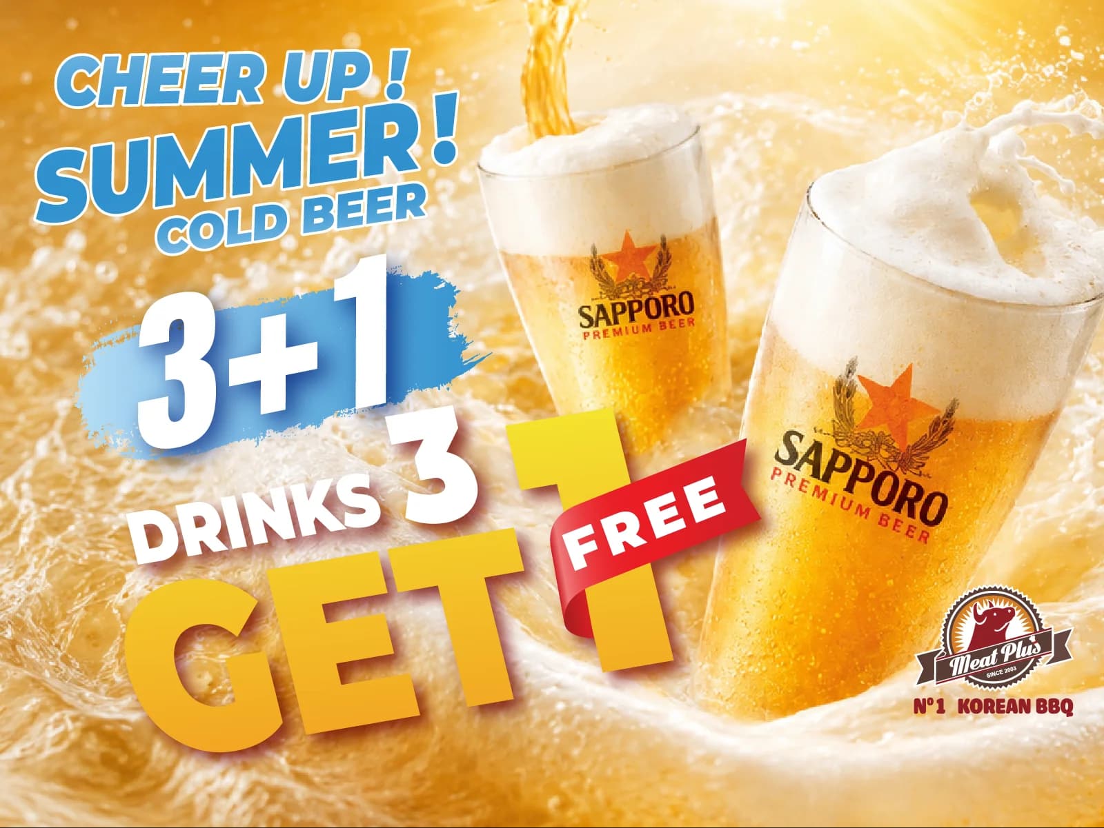 BEER TƯƠI SAPPORO MUA 3 TẶNG 1