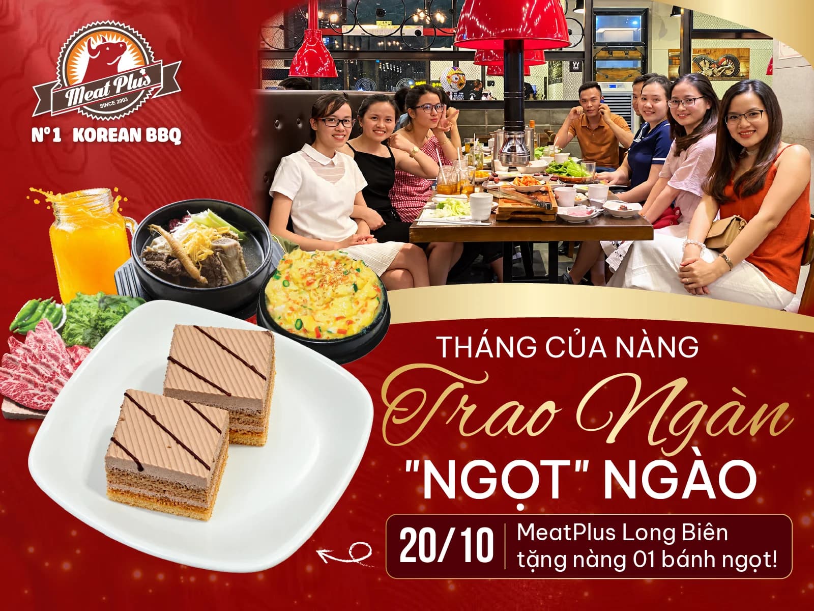 Tháng Của Nàng – Trao Ngàn Ngọt Ngào, Tặng Bánh Ngọt Tại Meat Plus Long Biên