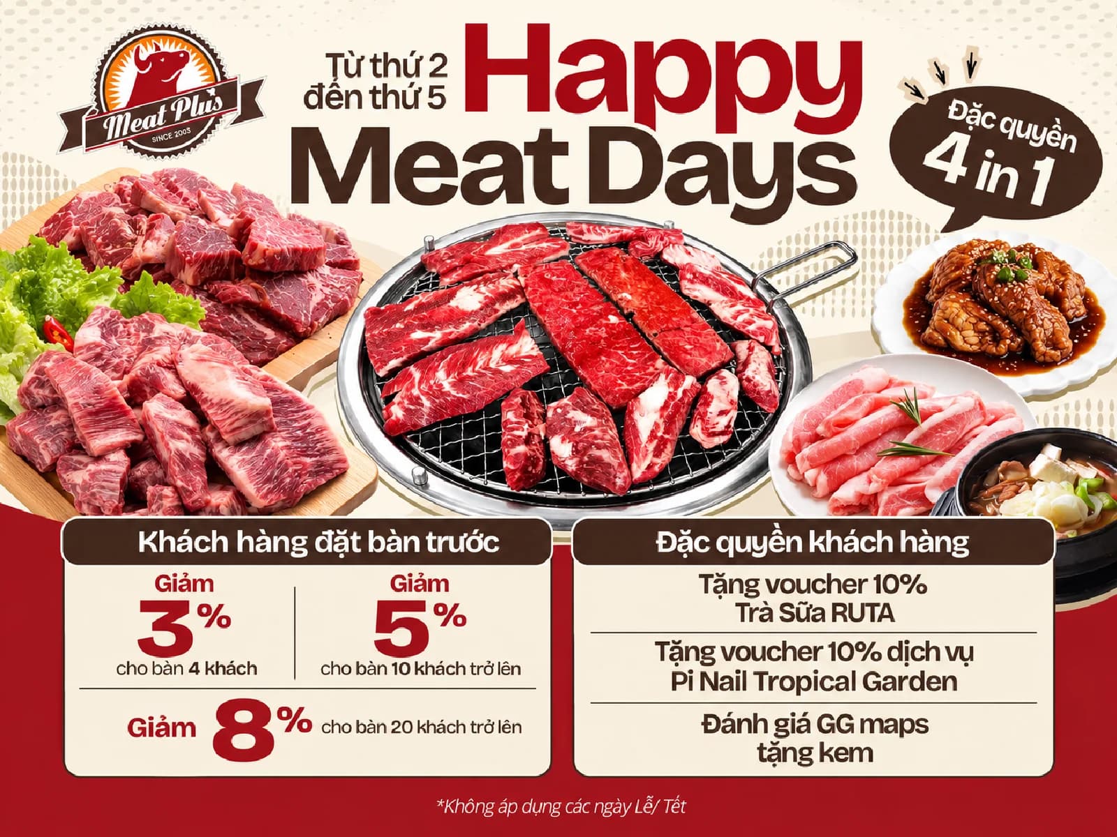 🔥 Happy Meat Days – Đi Càng Đông, Ưu Đãi Càng Lớn Tại Meat Plus Trích Sài